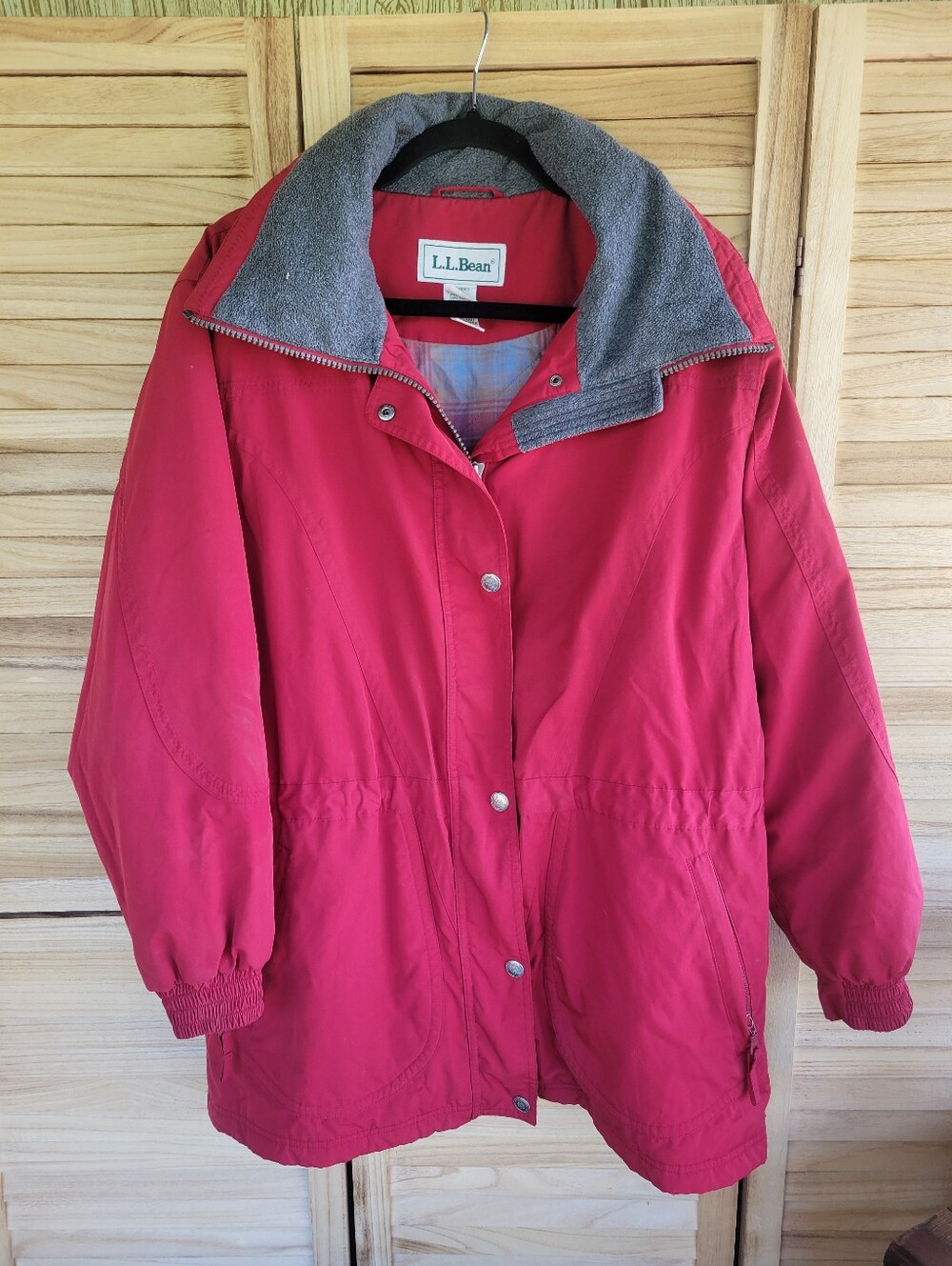 L.L.Bean Red Women Winter Jacket Large Lined